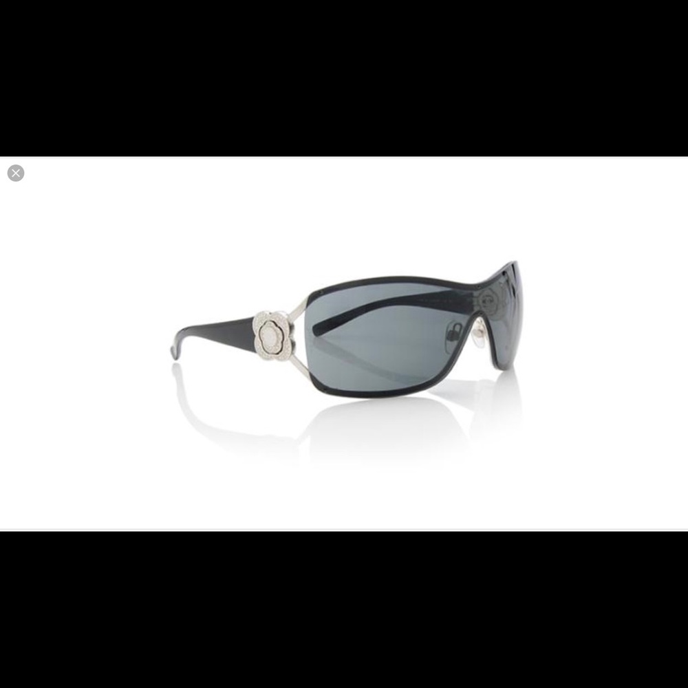 Chanel Camellia Crystal Shield Sunglasses